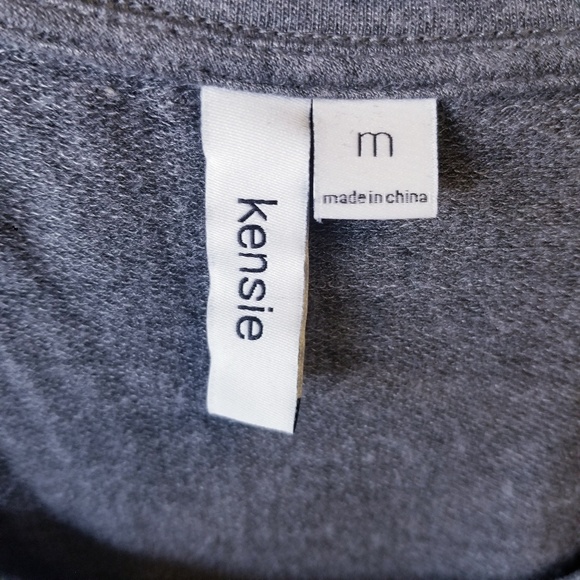Kensie Sweater Boho Bell Sleeves Mini Dress Gray Size M - Picture 6 of 9